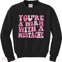 Youre A Worm With A Mustache James Tom Ariana Reality Kids Sweatshirt thumb 0