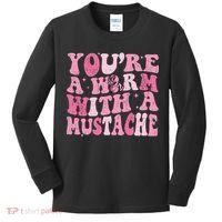 Youre A Worm With A Mustache James Tom Ariana Reality Kids Long Sleeve Shirt thumb 0