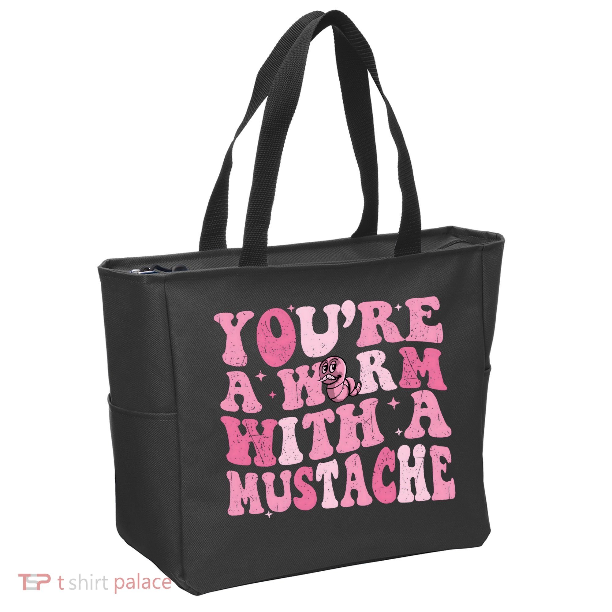 Youre A Worm With A Mustache James Tom Ariana Reality Tote Bag