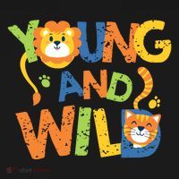 Young And Wild Typography Cute Animal Backpack thumb 2