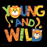 Young And Wild Typography Cute Animal Coffee Mug thumb 5