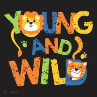 Young And Wild Typography Cute Animal Tumbler thumb 3