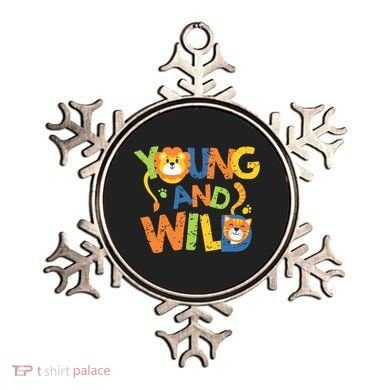 Young And Wild Typography Cute Animal Ornament