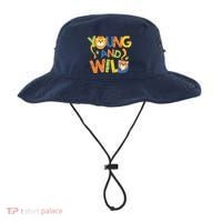 Young And Wild Typography Cute Animal Bucket Hat thumb 0
