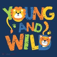 Young And Wild Typography Cute Animal Coaster thumb 2