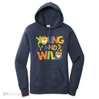 Young And Wild Typography Cute Animal Women's Hoodie thumb 0