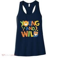 Young And Wild Typography Cute Animal Women's Tank Top thumb 0