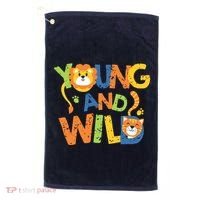 Young And Wild Typography Cute Animal Golf Towel thumb 0