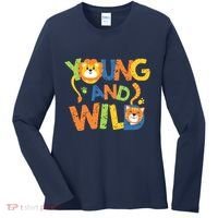 Young And Wild Typography Cute Animal Women's Long Sleeve Shirt thumb 0