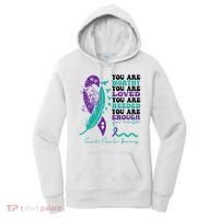 You Are Worthy You Are Loved Suicide Prevention Quote Women's Hoodie thumb 0
