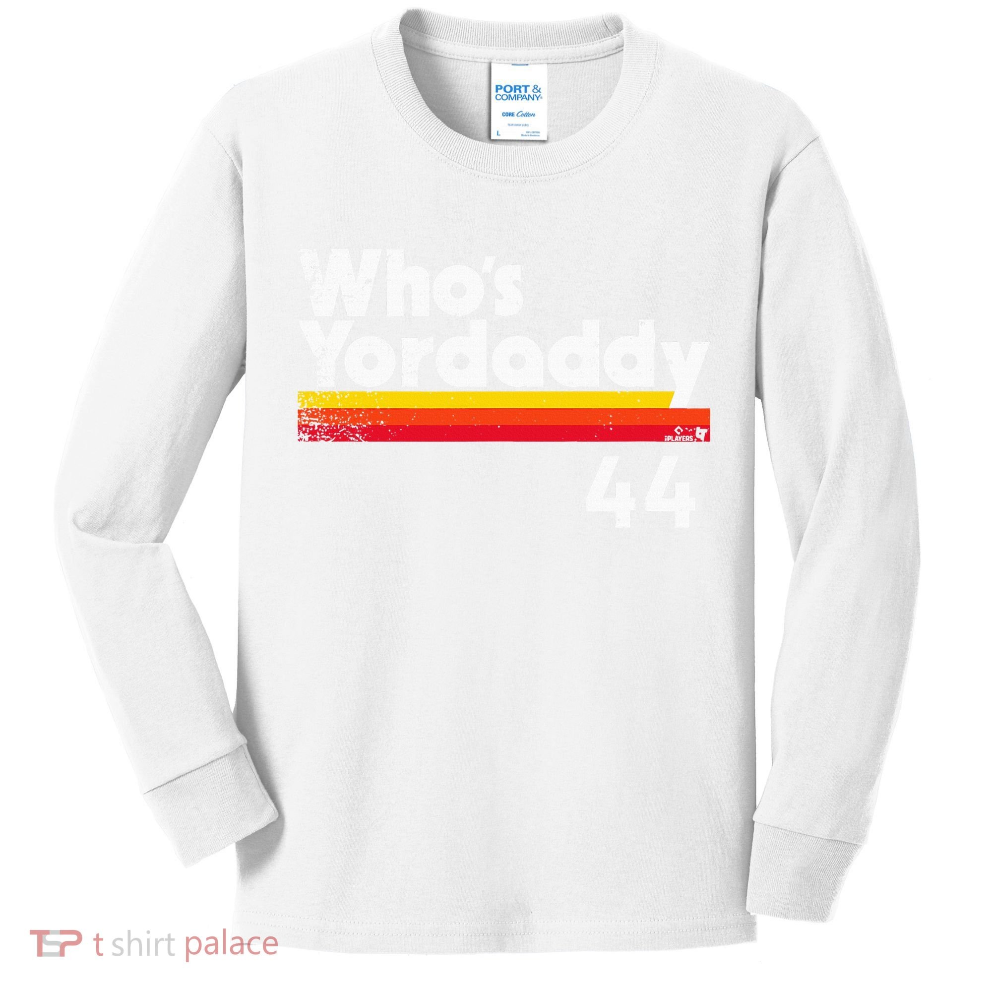 Yordan Alvarez WhoS Yordaddy Houston Baseball Kids Long Sleeve Shirt