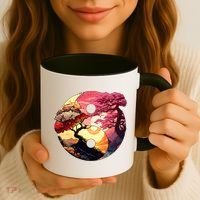 Yin And Yang Japanese Bonsai Trees Seasons Fall Spring Coffee Mug thumb 3