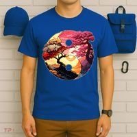 Yin And Yang Japanese Bonsai Trees Seasons Fall Spring T-Shirt thumb 6
