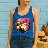 Yin And Yang Japanese Bonsai Trees Seasons Fall Spring Women's Tank Top thumb 2