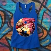Yin And Yang Japanese Bonsai Trees Seasons Fall Spring Women's Tank Top thumb 3