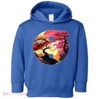 Yin And Yang Japanese Bonsai Trees Seasons Fall Spring Toddler Hoodie thumb 0