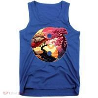 Yin And Yang Japanese Bonsai Trees Seasons Fall Spring Tank Top thumb 0