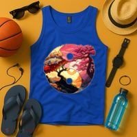 Yin And Yang Japanese Bonsai Trees Seasons Fall Spring Tank Top thumb 4