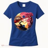 Yin And Yang Japanese Bonsai Trees Seasons Fall Spring Women's T-Shirt thumb 0