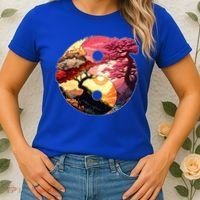 Yin And Yang Japanese Bonsai Trees Seasons Fall Spring Women's T-Shirt thumb 2