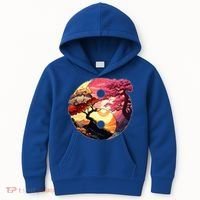 Yin And Yang Japanese Bonsai Trees Seasons Fall Spring Kids Hoodie thumb 0