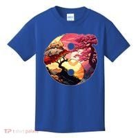 Yin And Yang Japanese Bonsai Trees Seasons Fall Spring Kids T-Shirt thumb 0