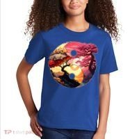 Yin And Yang Japanese Bonsai Trees Seasons Fall Spring Kids T-Shirt thumb 2