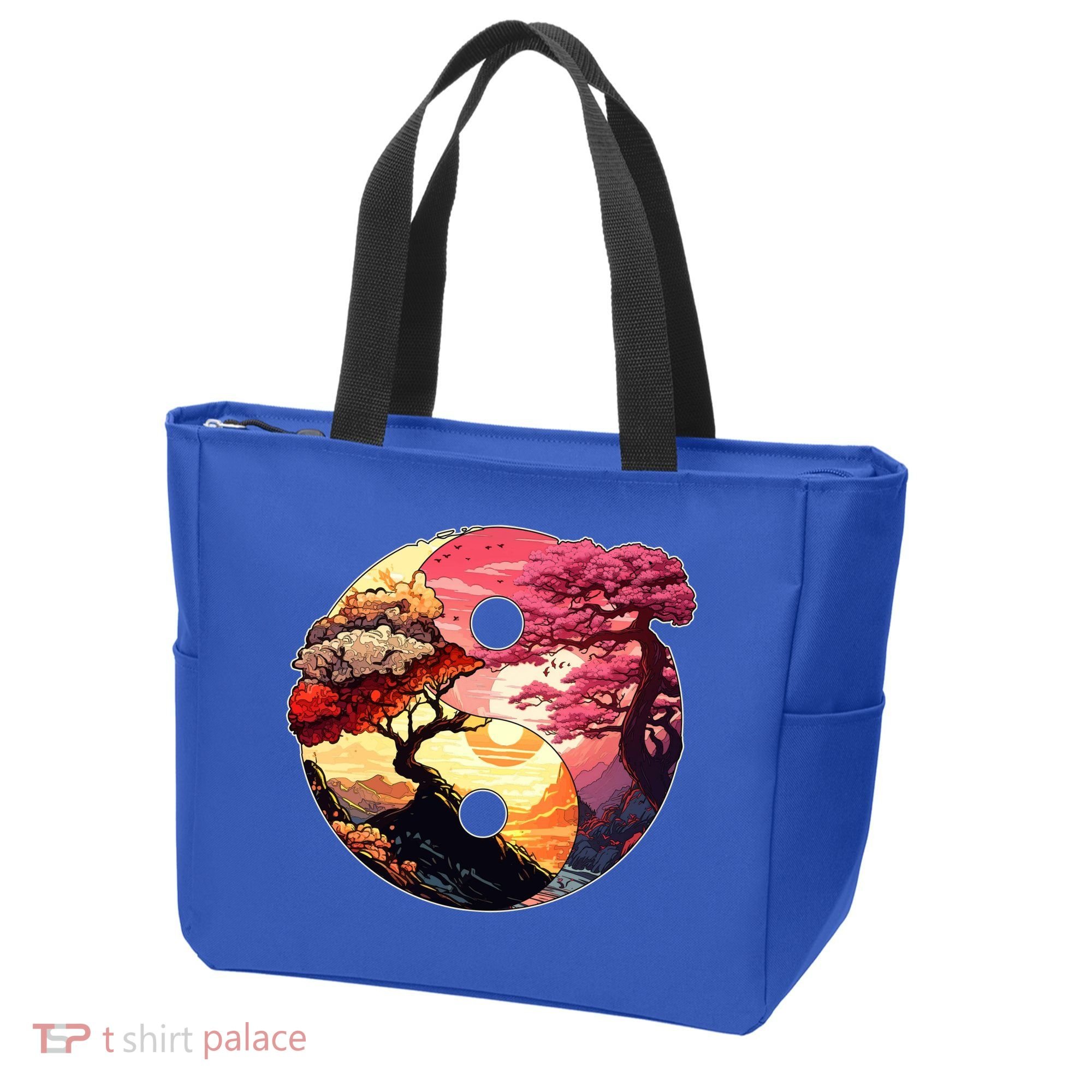 Yin And Yang Japanese Bonsai Trees Seasons Fall Spring Tote Bag