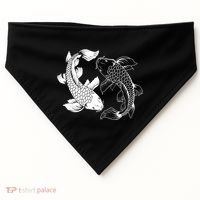 Yin And Yang Japanese Koi Fish USA-Made Doggie Bandana thumb 0