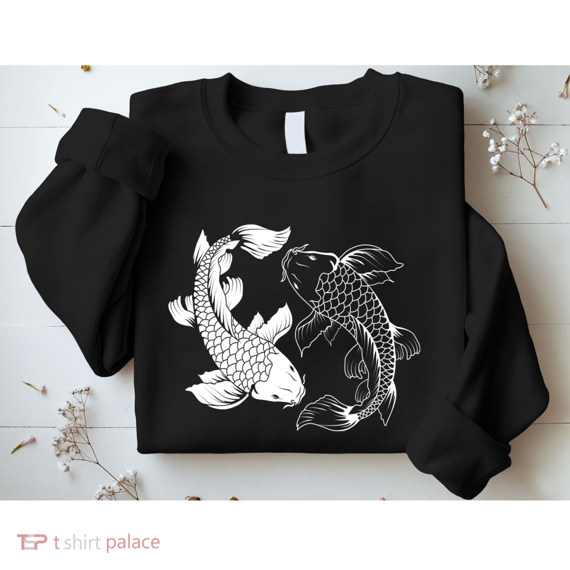 Yin And Yang Japanese Koi Fish Sweatshirt