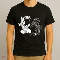 Yin And Yang Japanese Koi Fish T-Shirt thumb 3