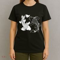 Yin And Yang Japanese Koi Fish T-Shirt thumb 4