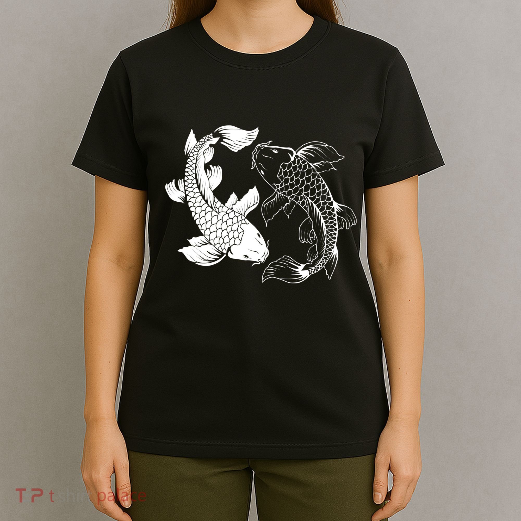 Yin And Yang Japanese Koi Fish T-Shirt