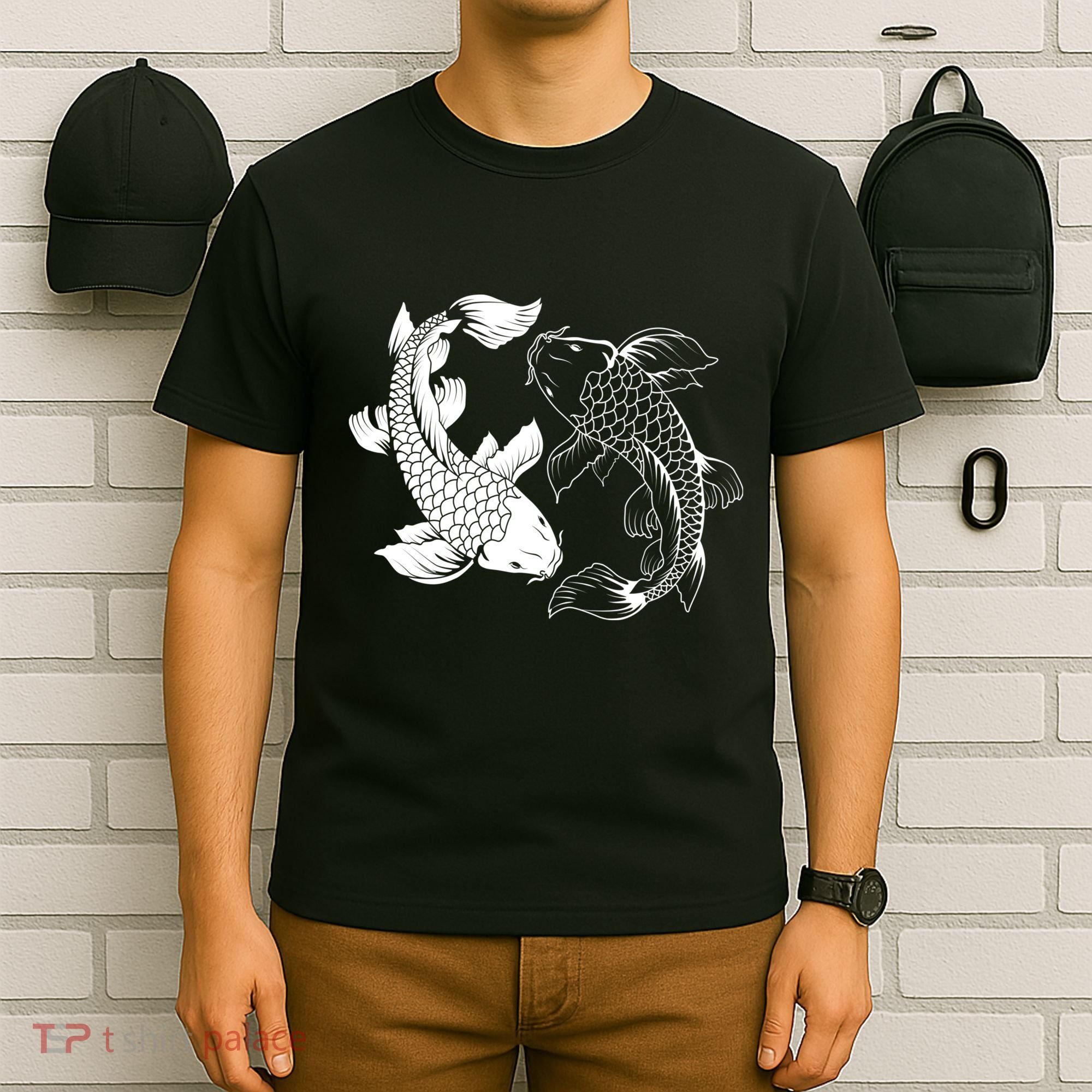 Yin And Yang Japanese Koi Fish T-Shirt