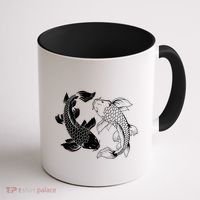 Yin And Yang Japanese Koi Fish Coffee Mug thumb 1
