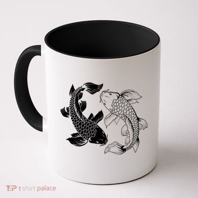 Yin And Yang Japanese Koi Fish Coffee Mug