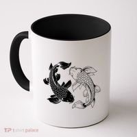 Yin And Yang Japanese Koi Fish Coffee Mug thumb 0