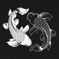 Yin And Yang Japanese Koi Fish Women's Hoodie thumb 2