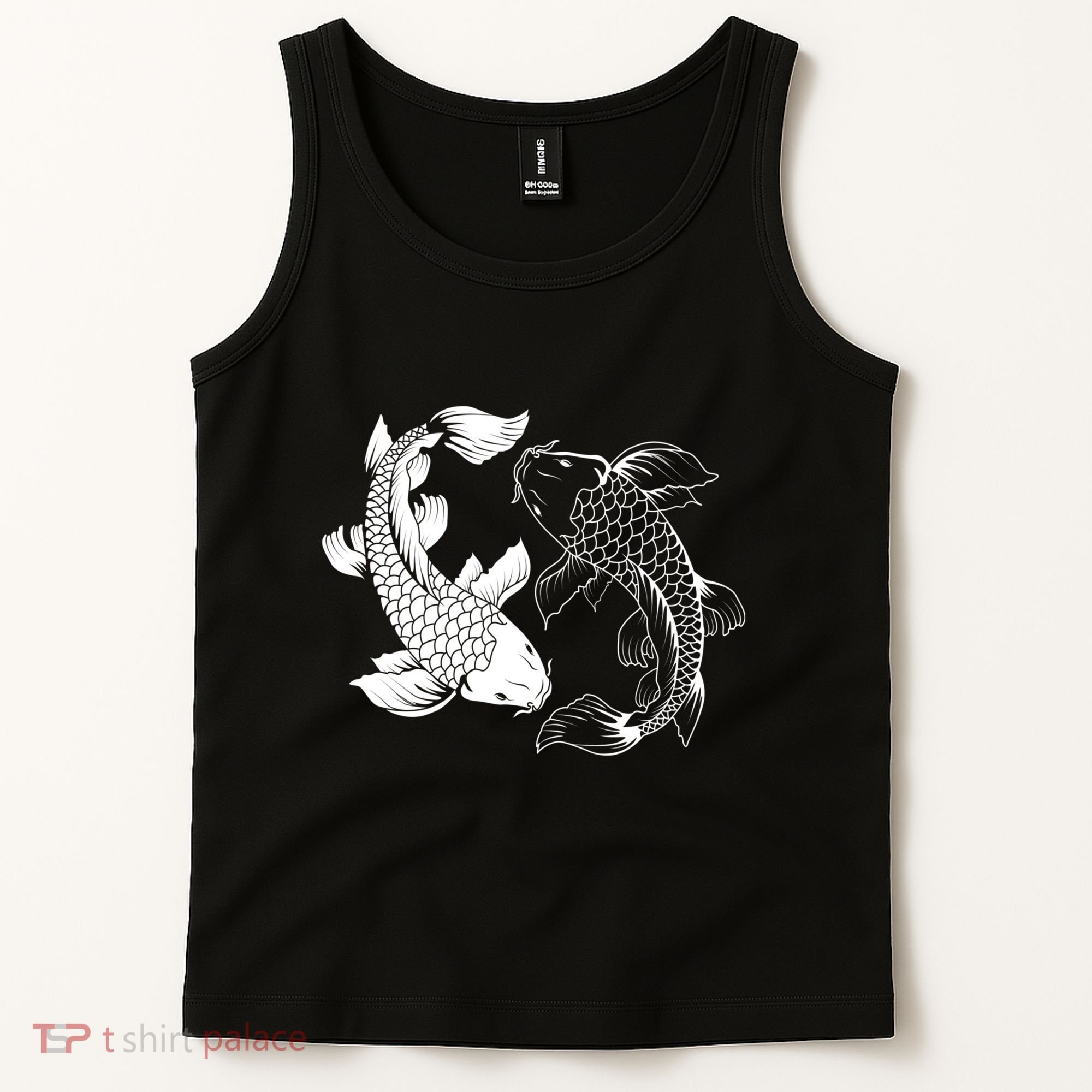 Yin And Yang Japanese Koi Fish Tank Top