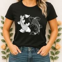 Yin And Yang Japanese Koi Fish Women's T-Shirt thumb 2