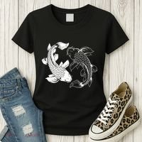 Yin And Yang Japanese Koi Fish Women's T-Shirt thumb 3