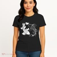 Yin And Yang Japanese Koi Fish Women's T-Shirt thumb 4