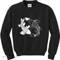 Yin And Yang Japanese Koi Fish Kids Sweatshirt thumb 0