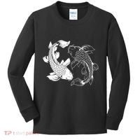 Yin And Yang Japanese Koi Fish Kids Long Sleeve Shirt thumb 0