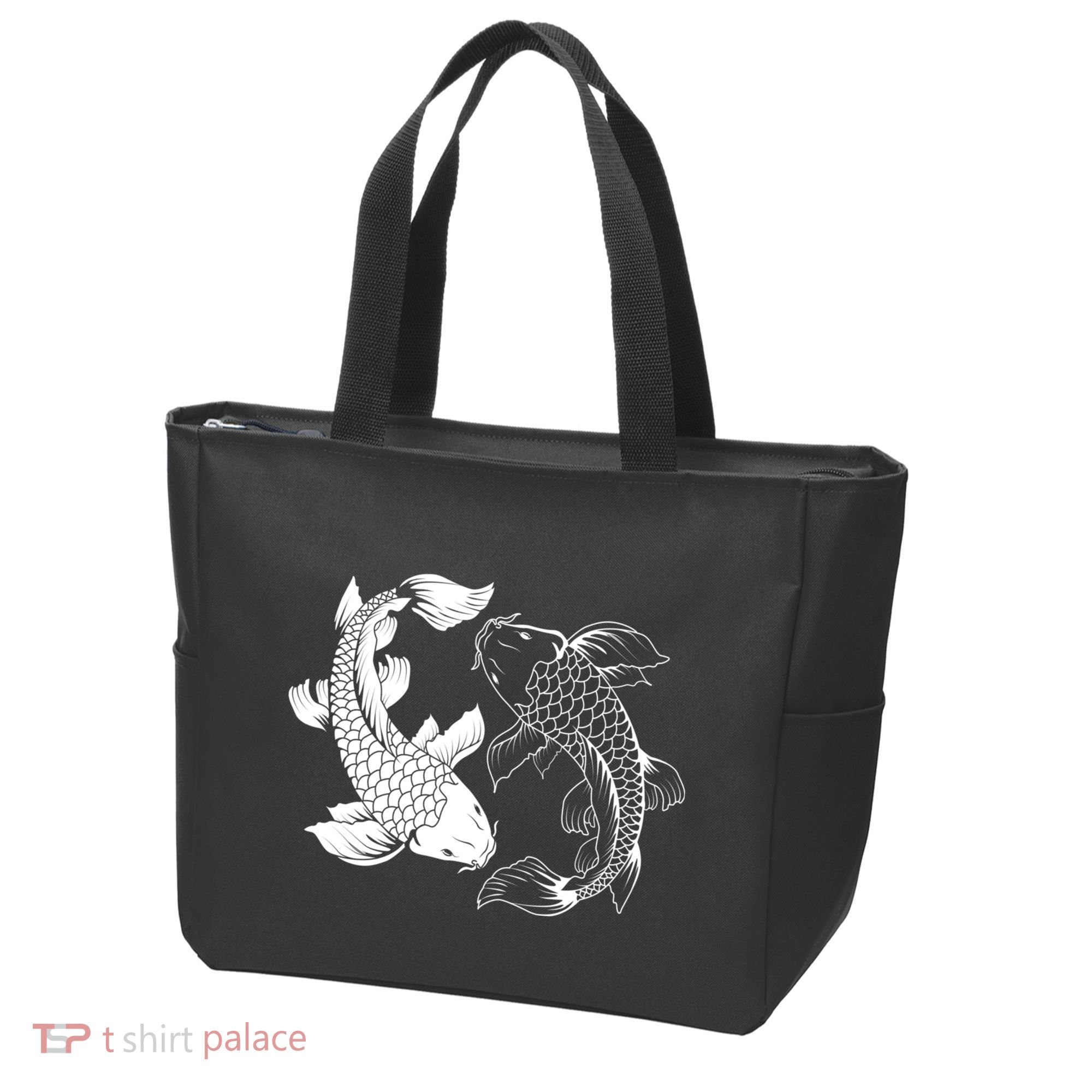 Yin And Yang Japanese Koi Fish Tote Bag