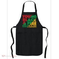 Young Black and Free novelty Juneteenth Apron thumb 0
