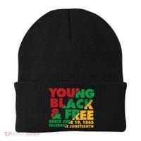 Young Black and Free novelty Juneteenth Beanie thumb 0