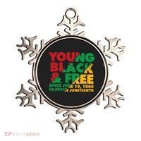 Young Black and Free novelty Juneteenth Ornament thumb 0