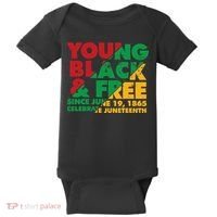 Young Black and Free novelty Juneteenth Baby Bodysuit thumb 0