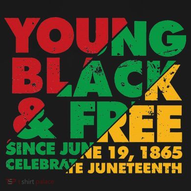 Young Black and Free novelty Juneteenth Tall Hoodie